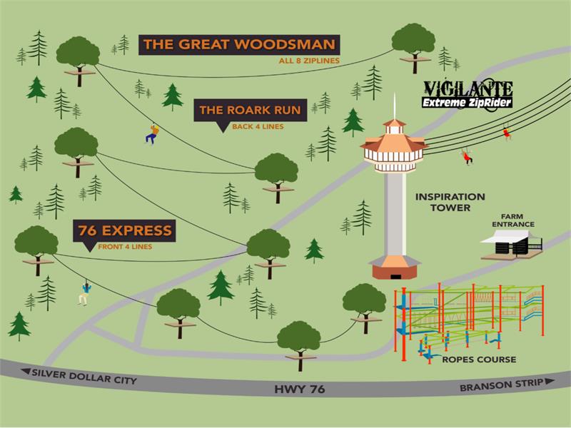 Shepherd Of The Hills  Zipline Canopy Tour (Great Woodsman) 8 Zips